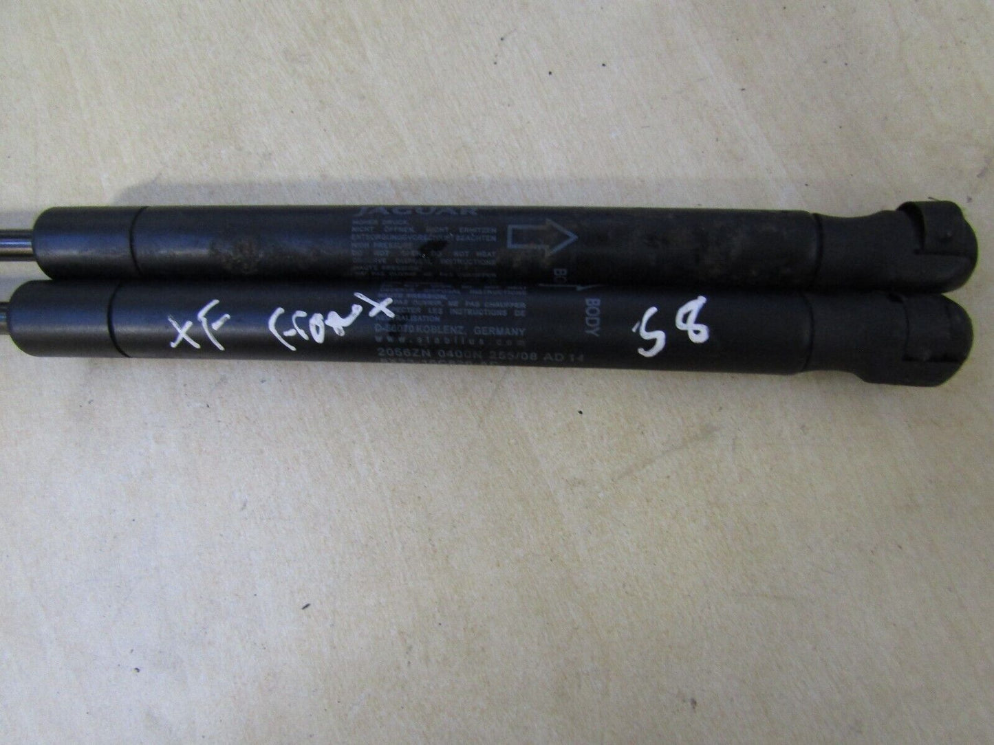 Jaguar XF X250 Pair of Front Gas Support Struts 08-15 8X23-16C826-AC