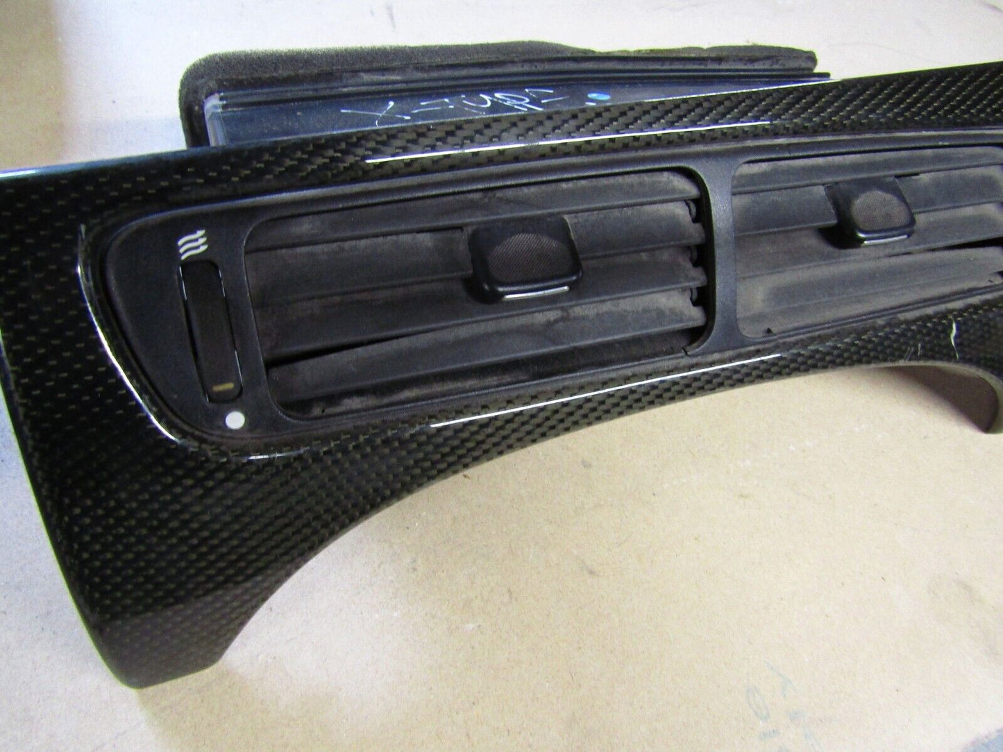 JAGUAR X TYPE X409 01-10 CARBON FIBRE DASHBOARD TRIM/VENTS 1X43-F045H48