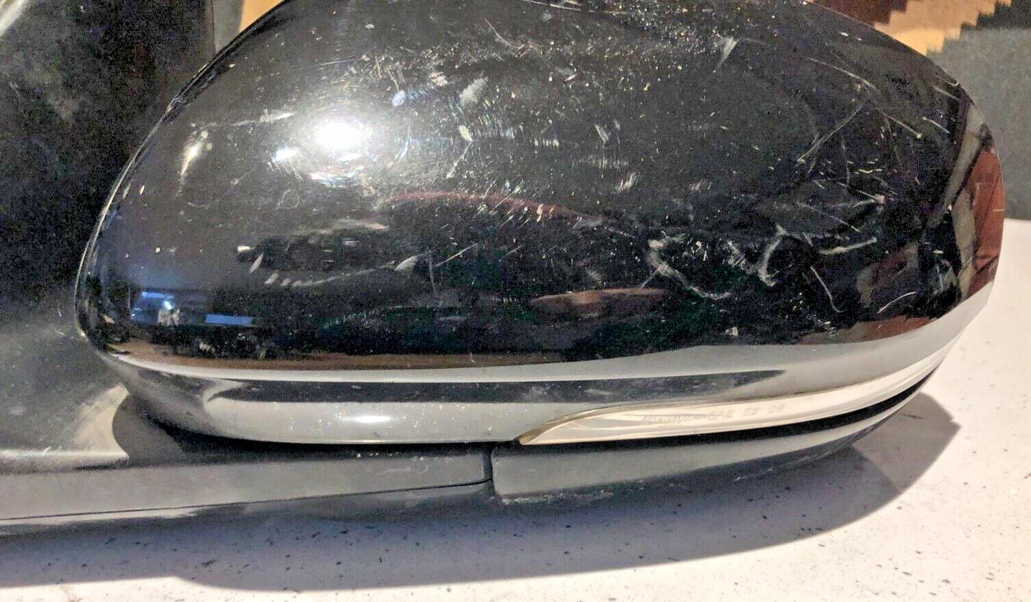 JAGUAR XF X250 PASSENGERS N/S DOOR WING MIRROR WITH HOUSING FACELIFT BLACK 8 WIRES