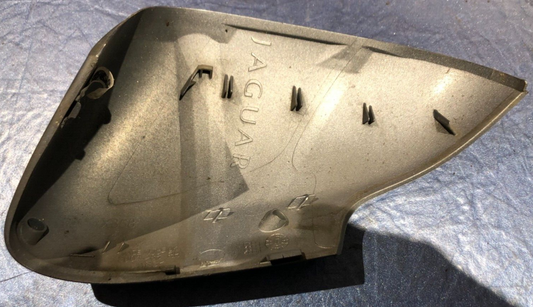 JAGUAR X DRIVERS O/S DOOR WING MIRROR COVER/HOUSING SILVER JKH