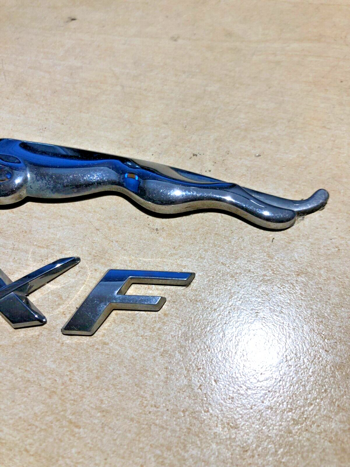 JAGUAR XF REAR TAILGATE CHROME LEAPER/XF LETTERS BADGE SET