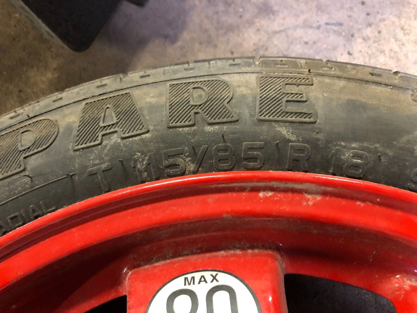 JAGUAR XF X250 SPARE WHEEL & TYRE SPACE SAVER 115/85/R18