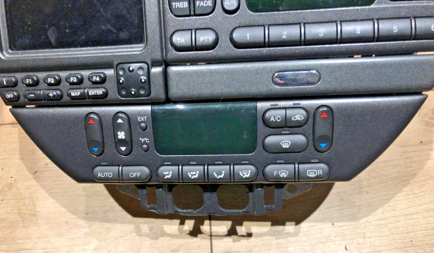 JAGUAR S-TYPE 1999-2002 RADIO CASSETTE,IN DASH NAV,COIN TRAY,AIR CON PANEL UNIT