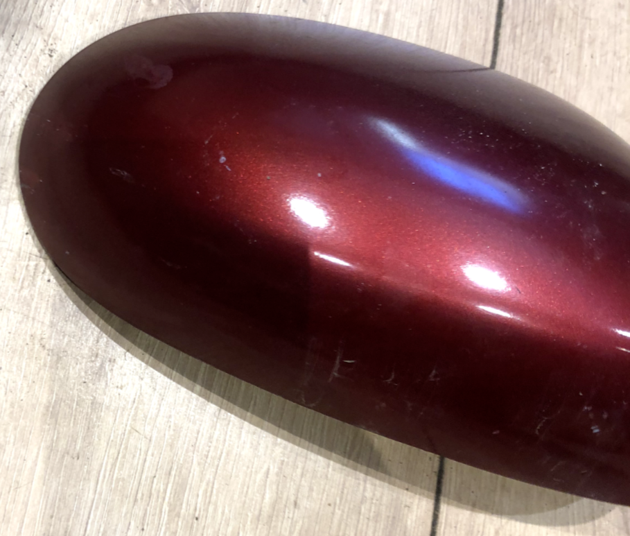 JAGUAR X TYPE DRIVERS O/S DOOR WING MIRROR COVER DARK RED