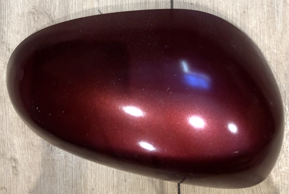 JAGUAR X TYPE DRIVERS O/S DOOR WING MIRROR COVER DARK RED