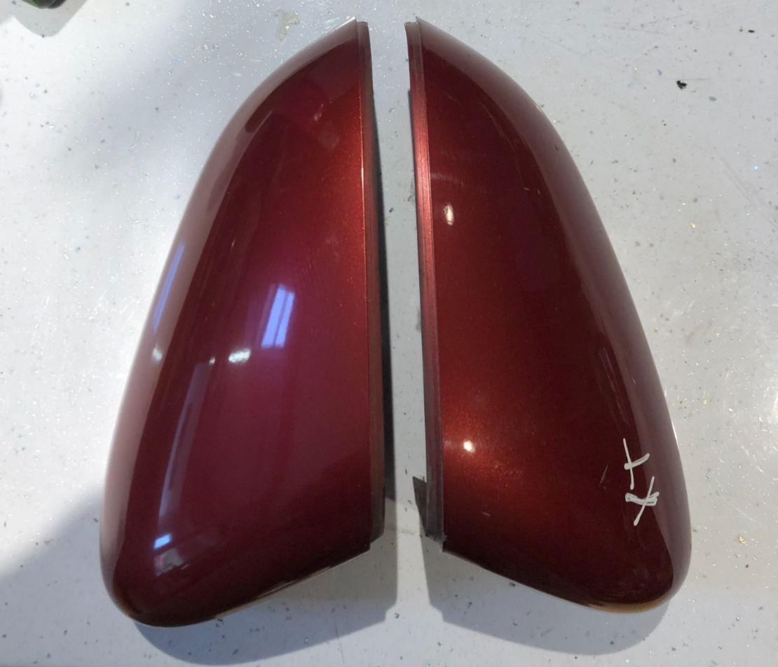 Jaguar XJ X358 / X-TYPE 2007-2009 -RED WING MIRROR COVER PAIR