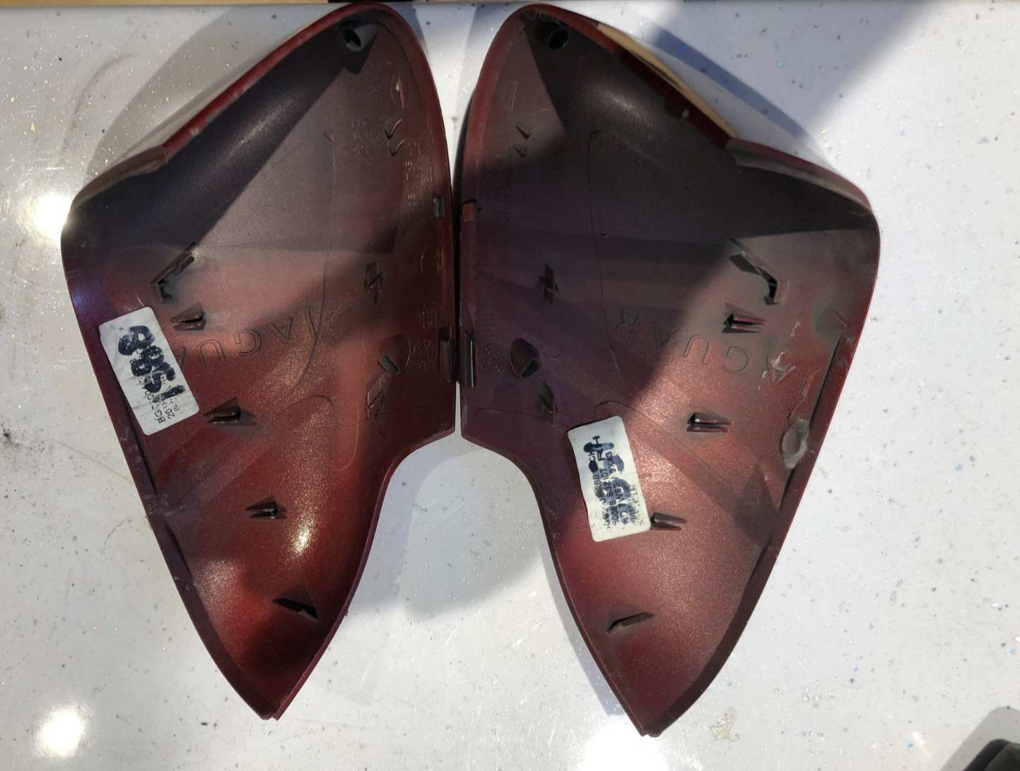 Jaguar XJ X358 / X-TYPE 2007-2009 -RED WING MIRROR COVER PAIR