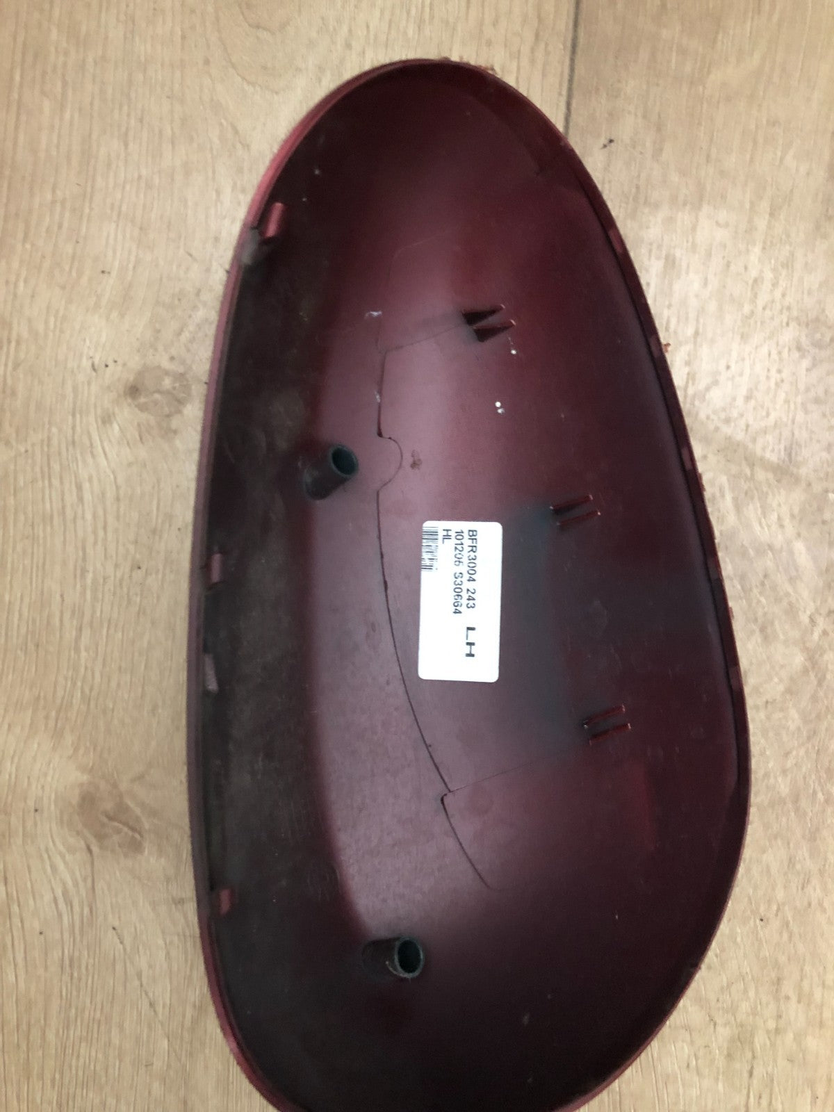 JAGUAR X TYPE PASSENGER N/S DOOR WING MIRROR COVER DARK RED