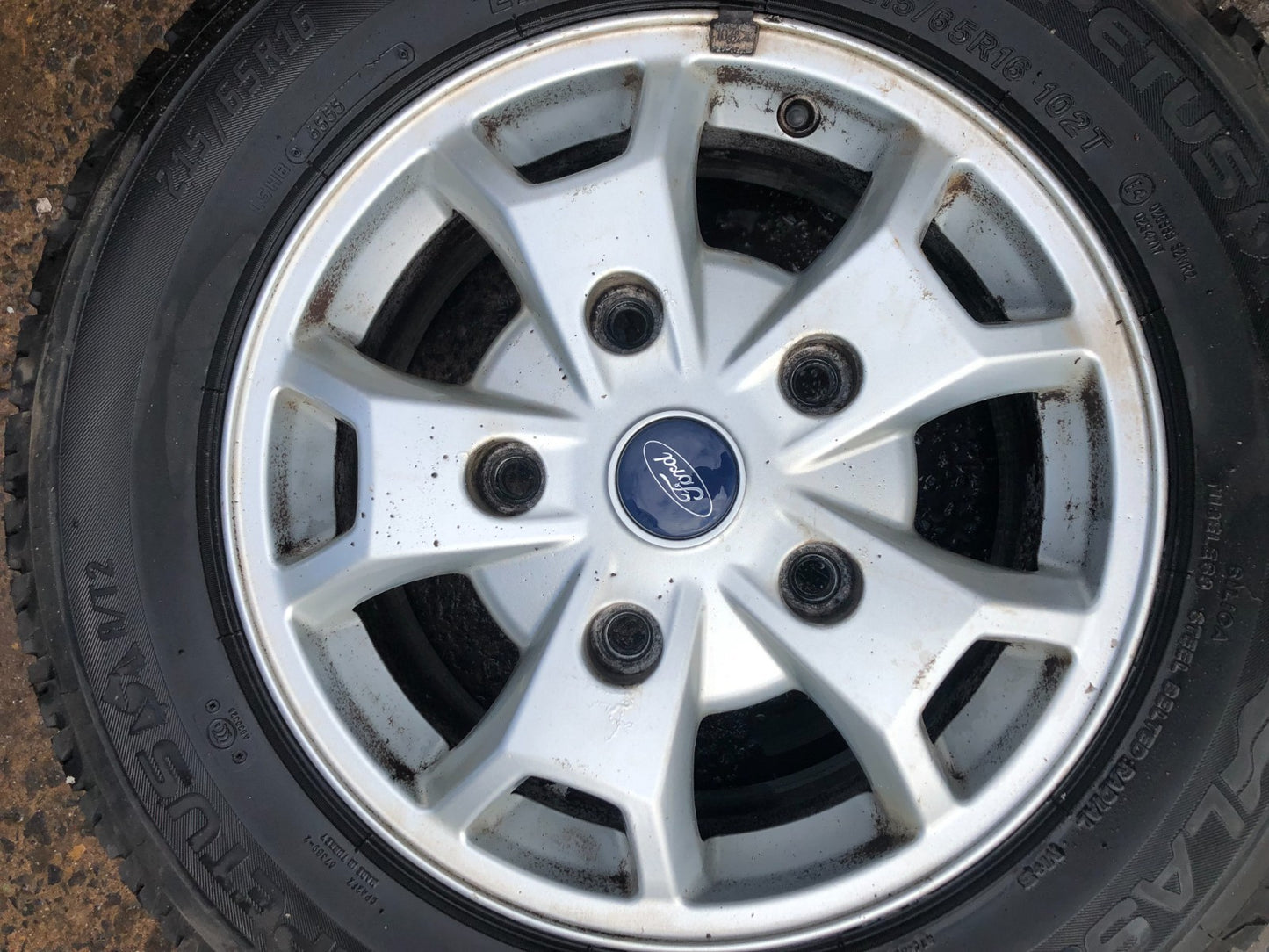GENUINE FORD TRANSIT CUSTOM 2015 16" 10 SPOKE ALLOY WHEEL & very good tyre