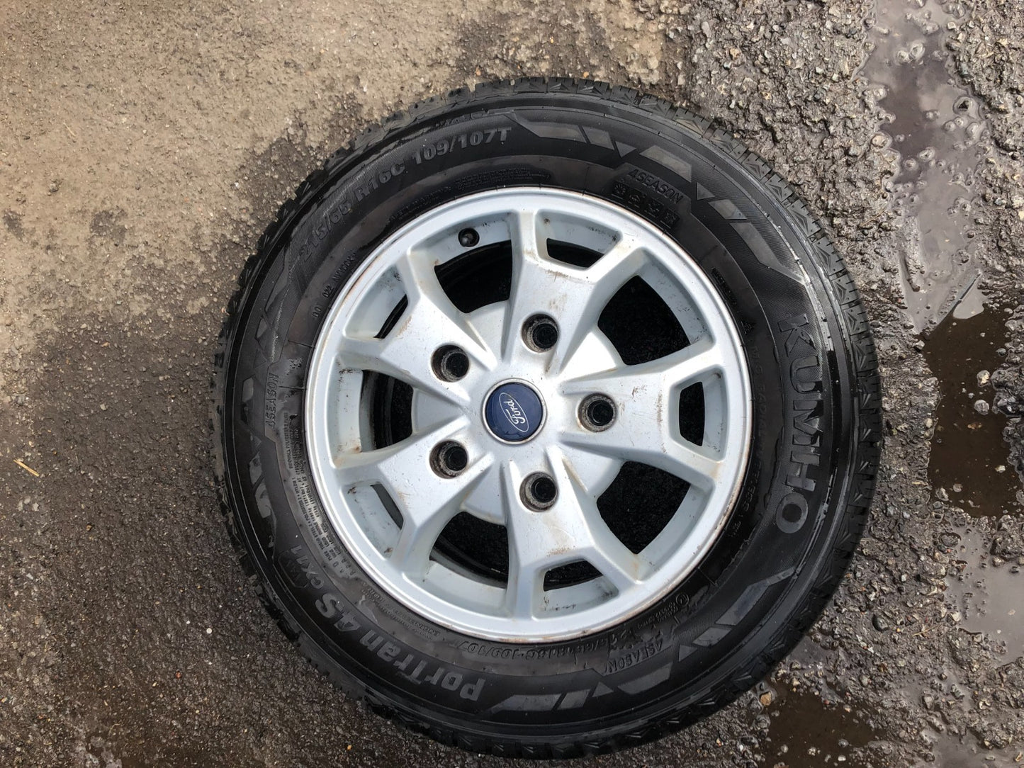 GENUINE FORD TRANSIT CUSTOM 2015 16" 10 SPOKE ALLOY WHEEL & very good tyre
