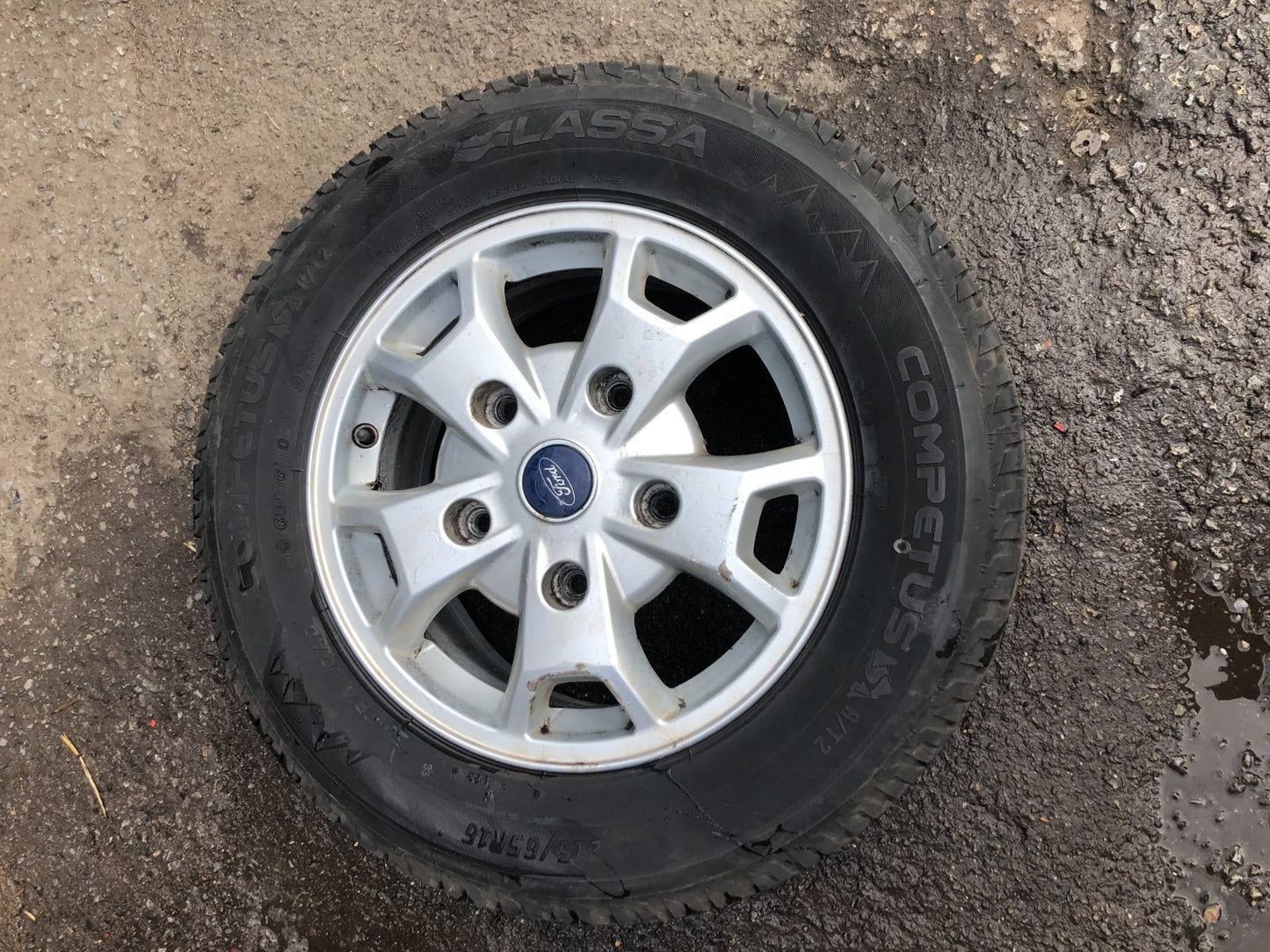 GENUINE FORD TRANSIT CUSTOM 2015 16" 10 SPOKE ALLOY WHEEL & very good tyre