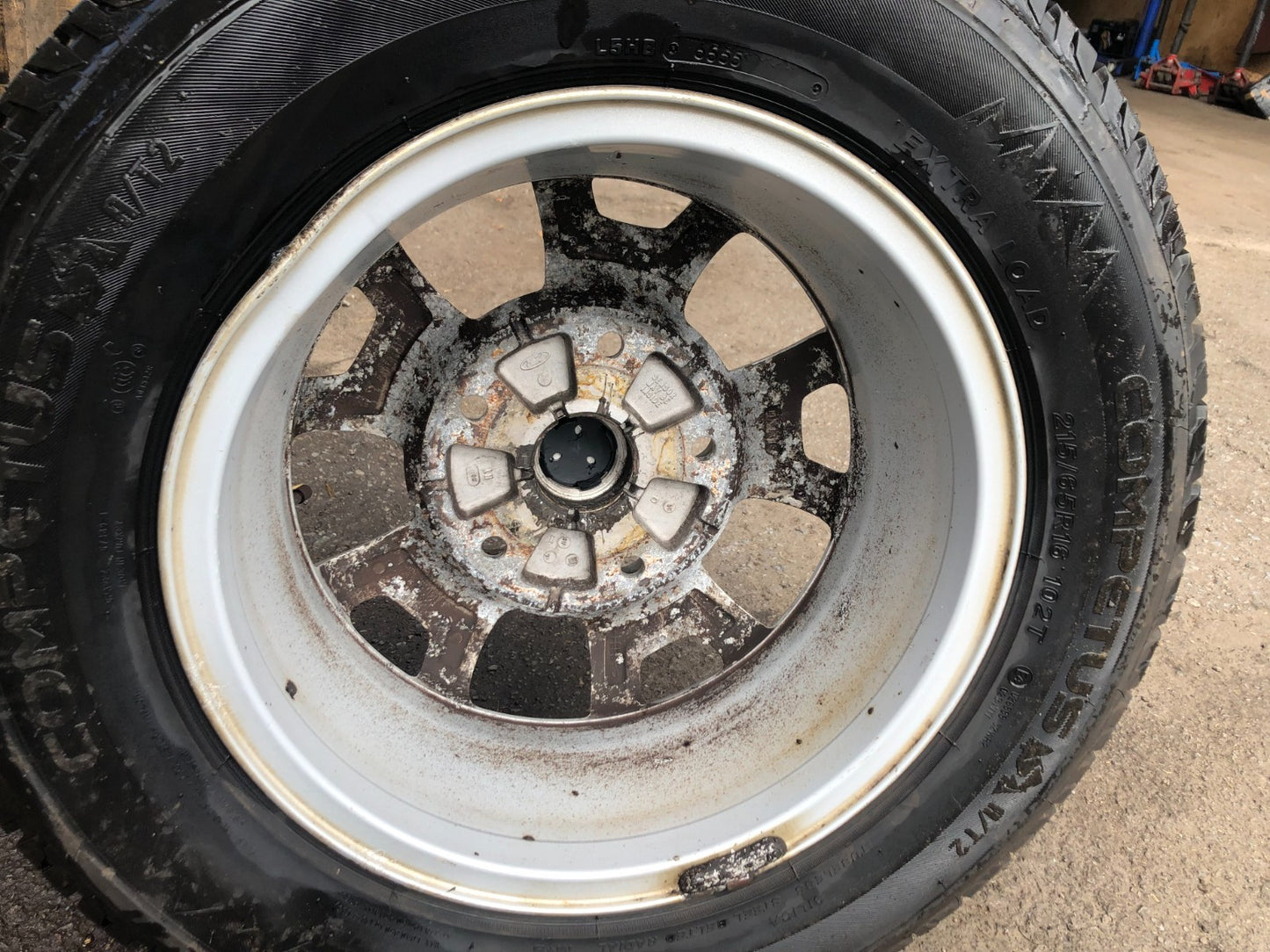 GENUINE FORD TRANSIT CUSTOM 2015 16" 10 SPOKE ALLOY WHEEL & very good tyre