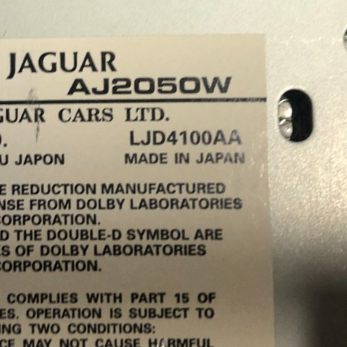 JAGUAR XK8 XKR 2000-2002 RADIO HEAD UNIT LJD4100AA