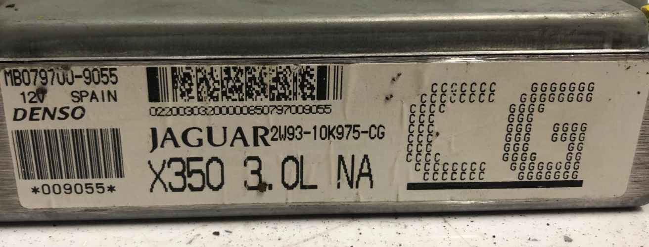 JAGUAR XJ6 X350 ENGINE CONTROL ECU UNIT 3.0L 2W93-10K975-CG