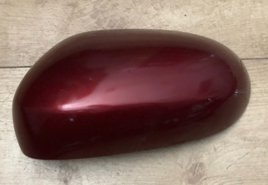JAGUAR X TYPE PASSENGER NS DOOR WING MIRROR COVER DARK RED