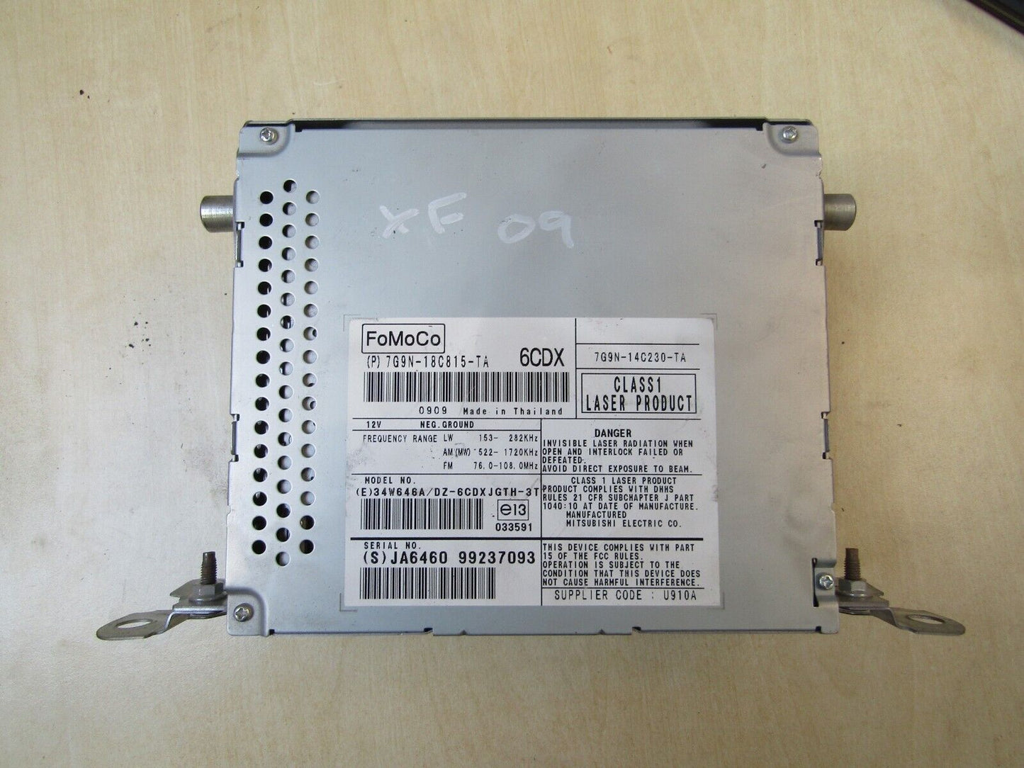 JAGUAR XF CD CHANGER 7G6N 18C818 + 8X23-14C512 MULTIMEDIA AMP MODULE