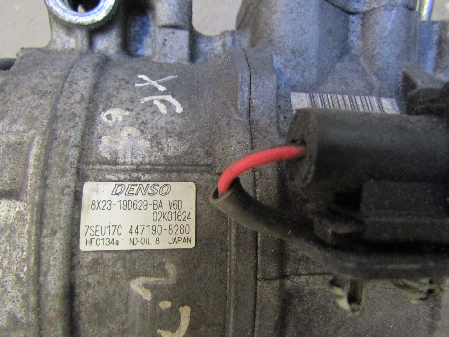 JAGUAR XF X250 2.7 DIESEL A/C AIR CON COMPRESSOR PUMP 8X23-19D629-BA DENSO