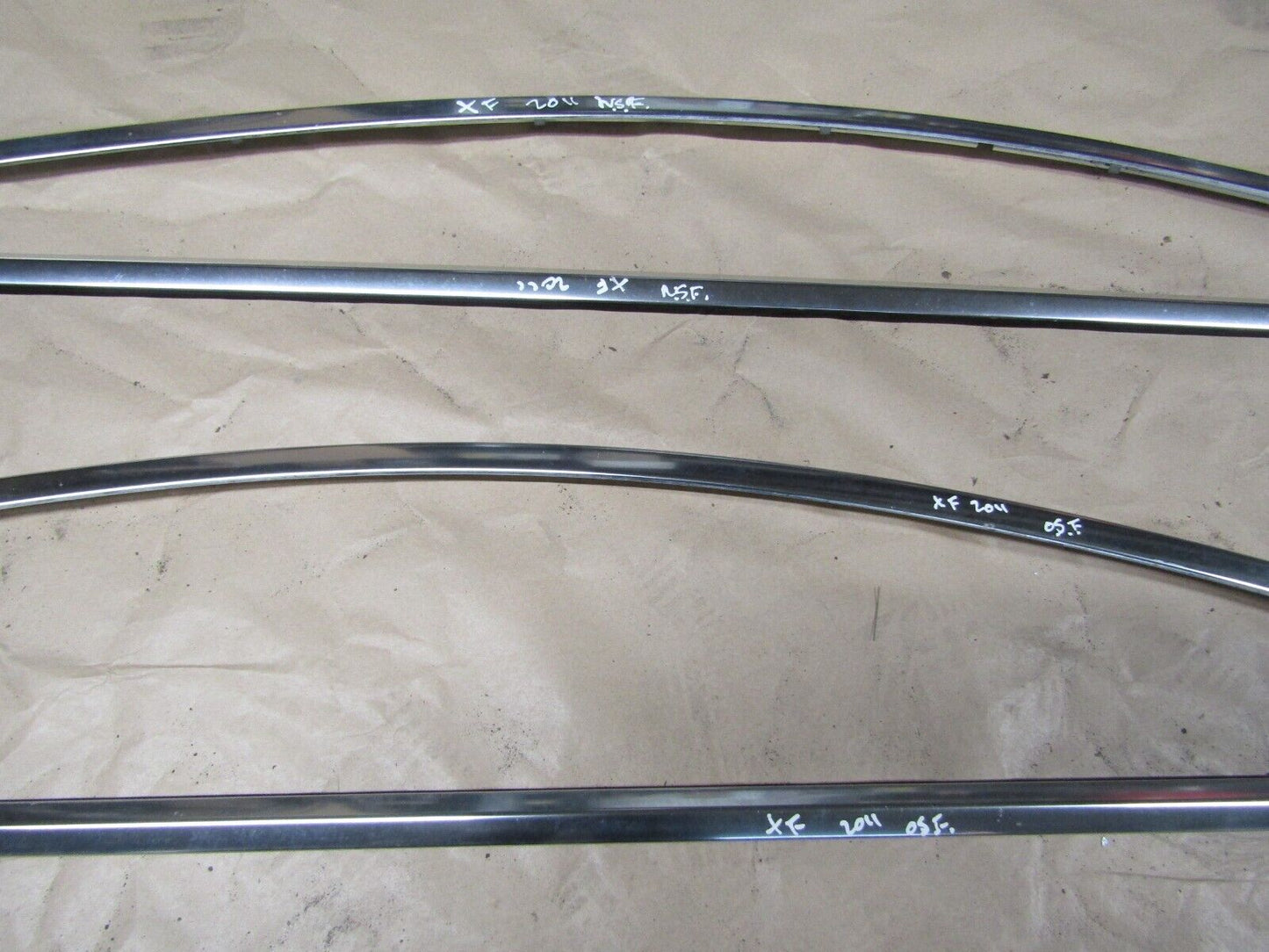 JAGUAR XF FRONT CHROME WINDOW TRIM PAIR