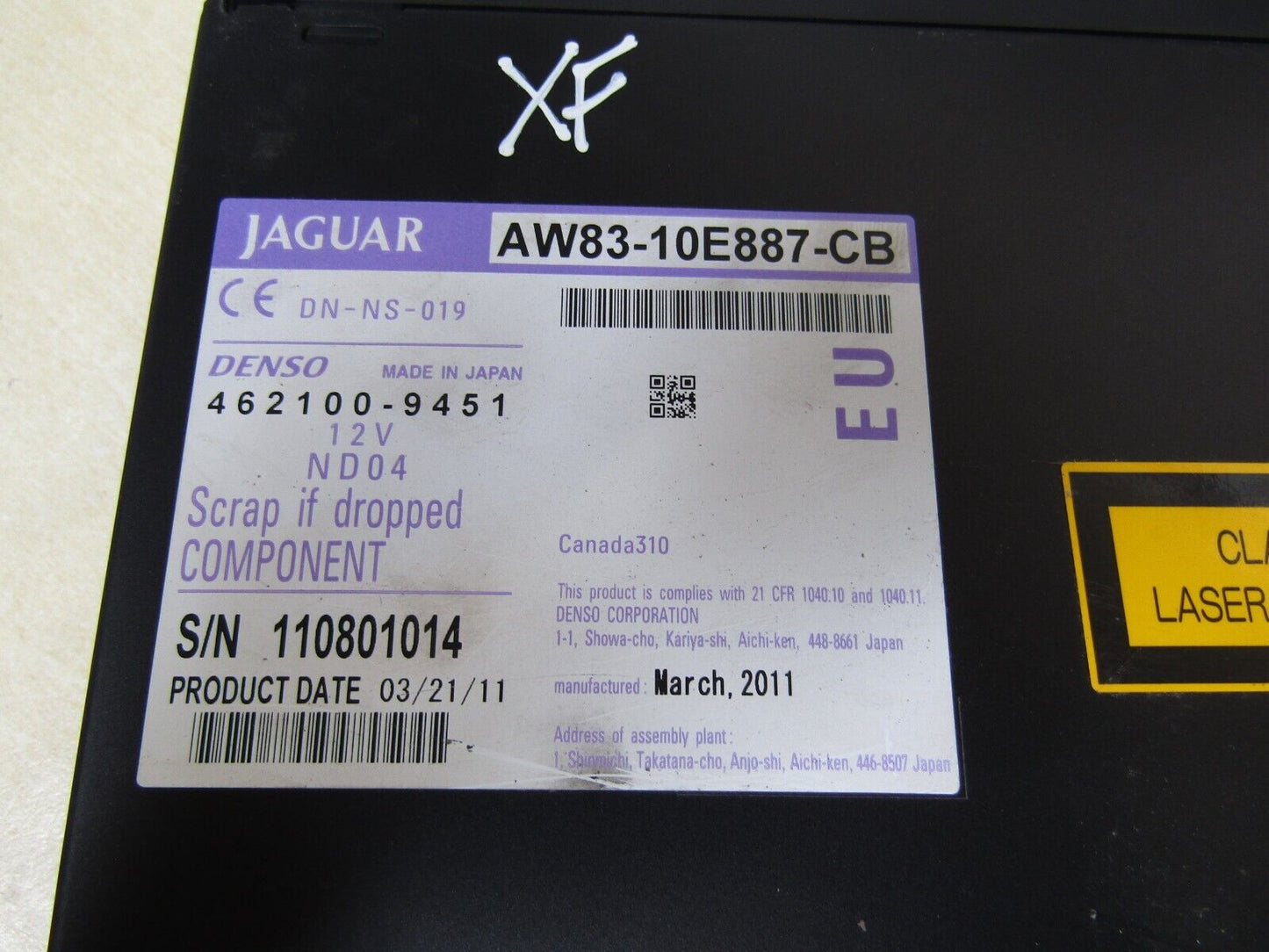 Jaguar XF XJ XK 2008-2011 NAVIGATION DVD MODULE AW83-10E887-CB