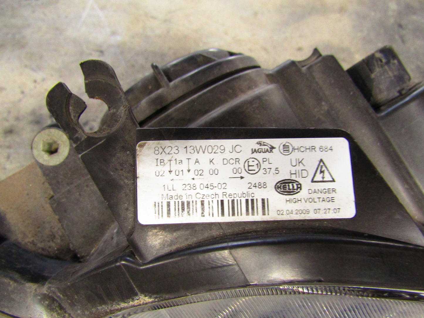 JAGUAR XF X250 2008-2011 DRIVERS O/S/F HEADLIGHT( BALLAST+WASHER INCLUDED)