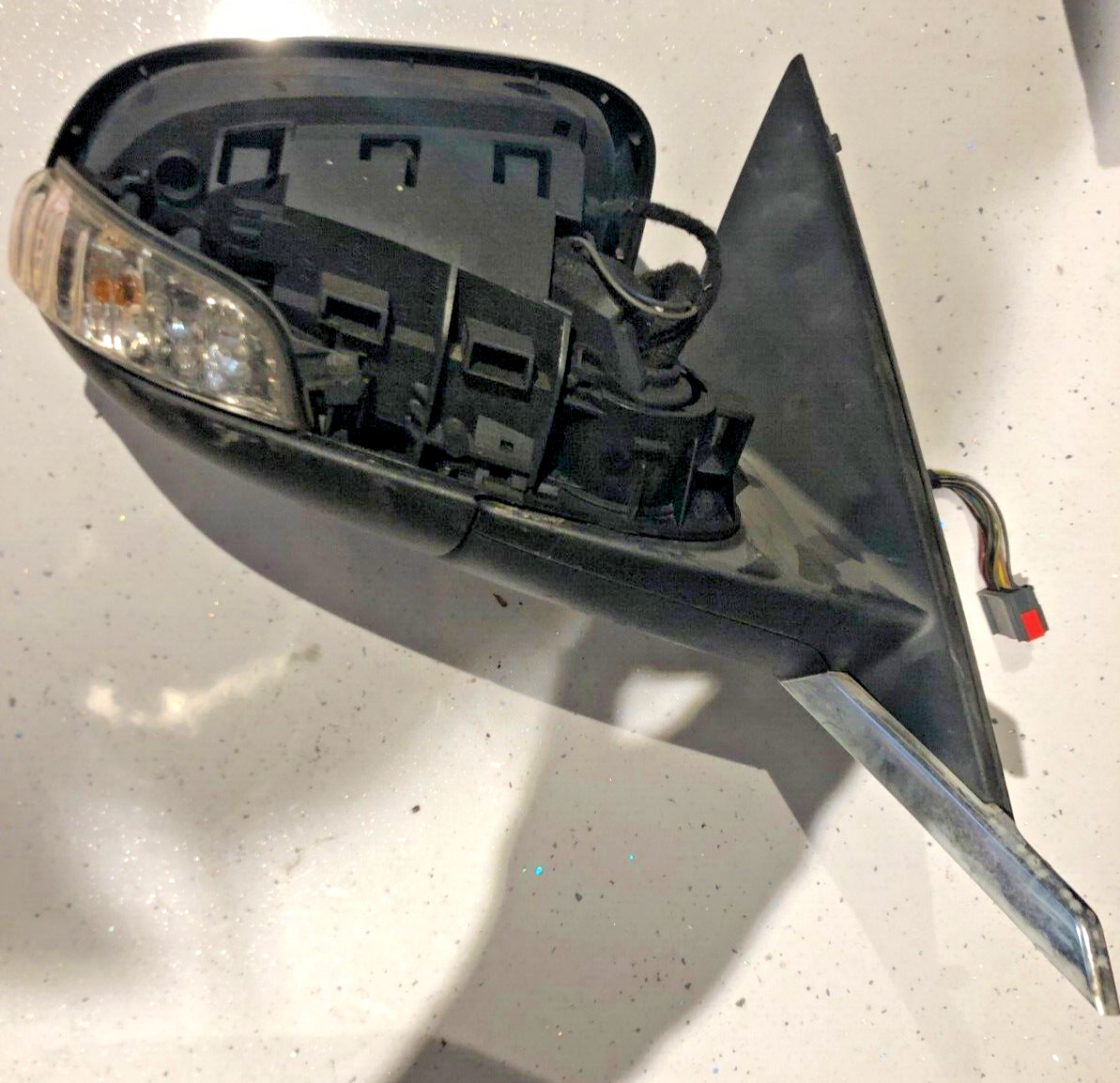 JAGUAR XF X250 DRIVERS DOOR WING MIRROR 14 WIRE,PUDDLE LIGHT,POWERFOLD(2008-2011)