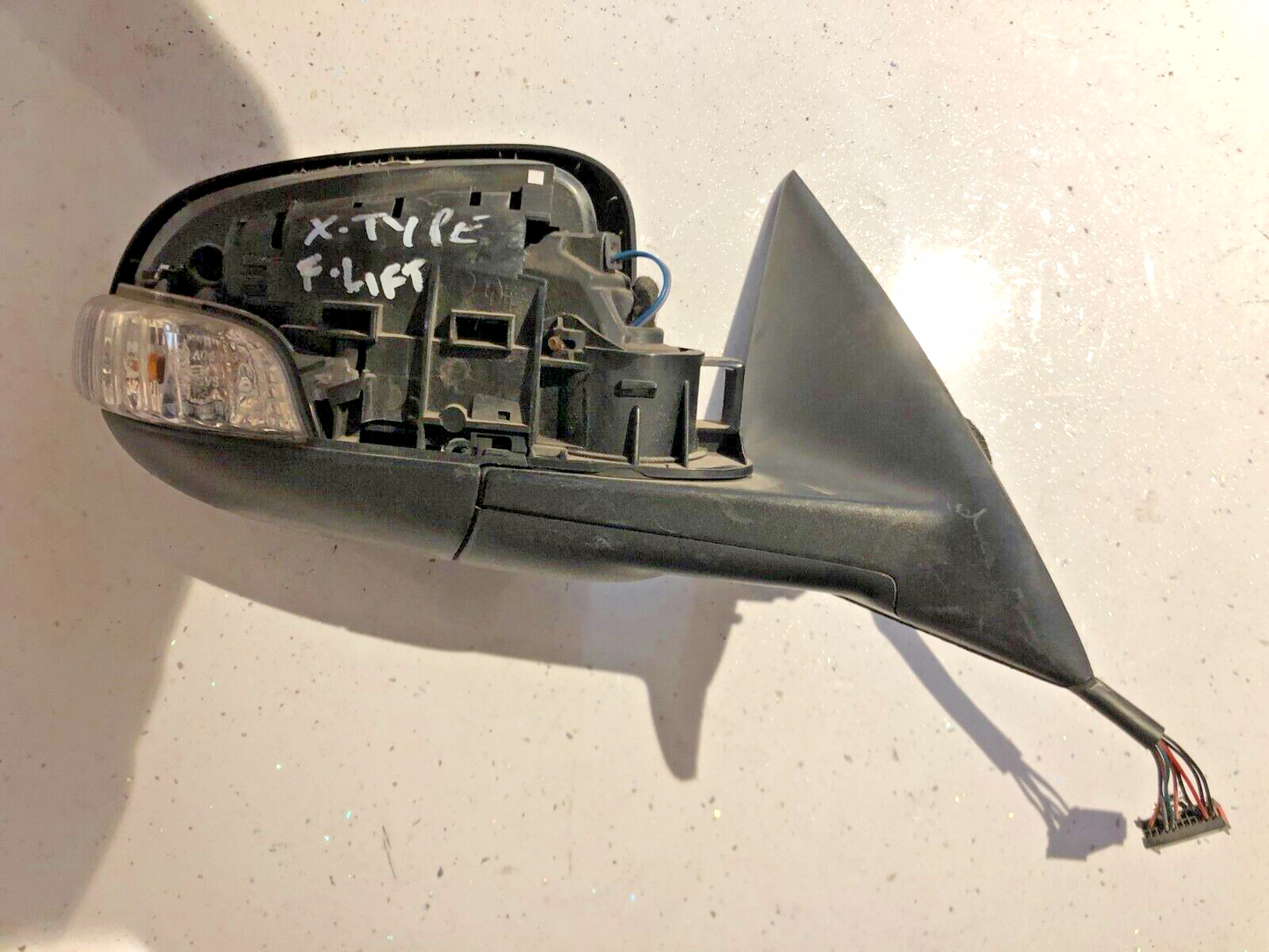 JAGUAR X TYPE DRIVERS O/S  DOOR WING MIRROR 9 WIRE POWERFOLD