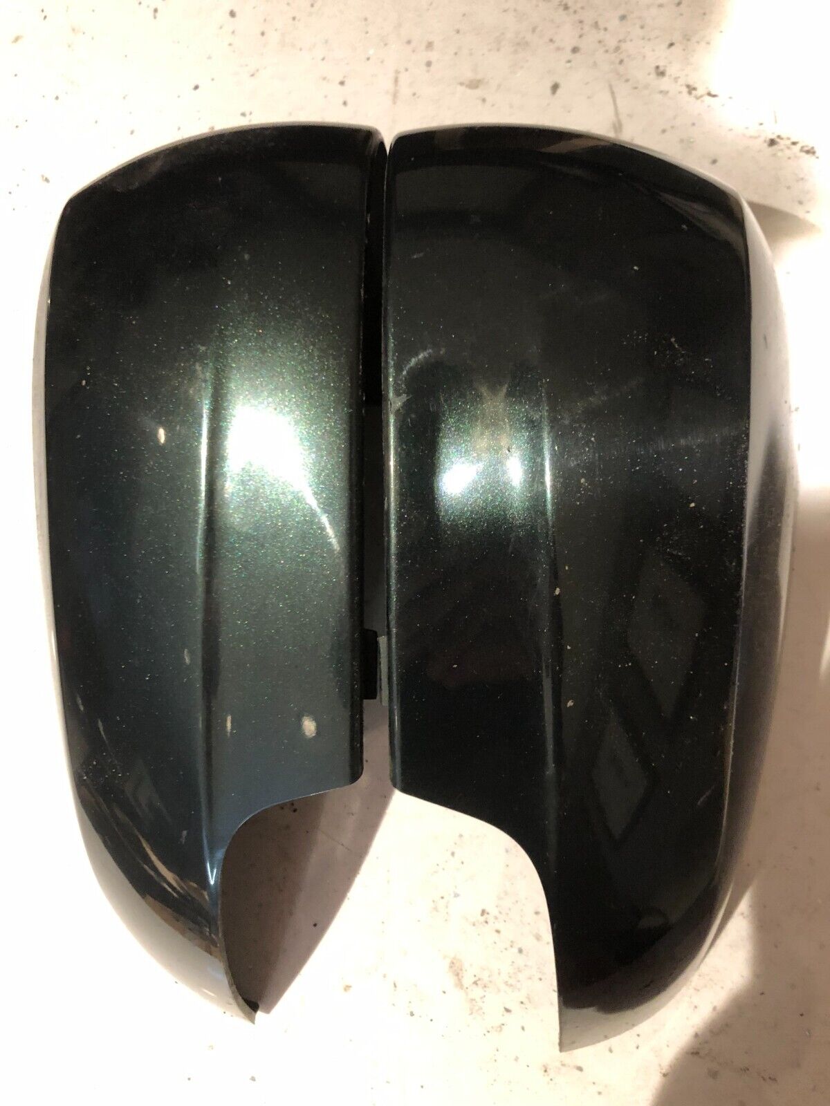 JAGUAR XF X250 DOOR WING MIRROR COVER HOUSING PAIR GREEN (HHN)