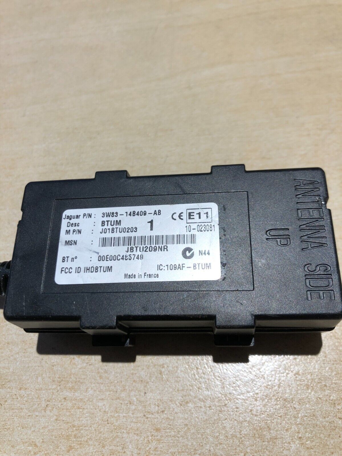 JAGUAR S-TYPE BLUETOOTH CONTROL UNIT ECU 3W83-14B409-AB 2004 - 2007