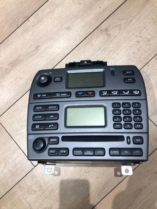 JAGUAR X- TYPE  Radio/CD/Stereo/Climate  Head Unit 4X43-18B876-AE WITH CODE