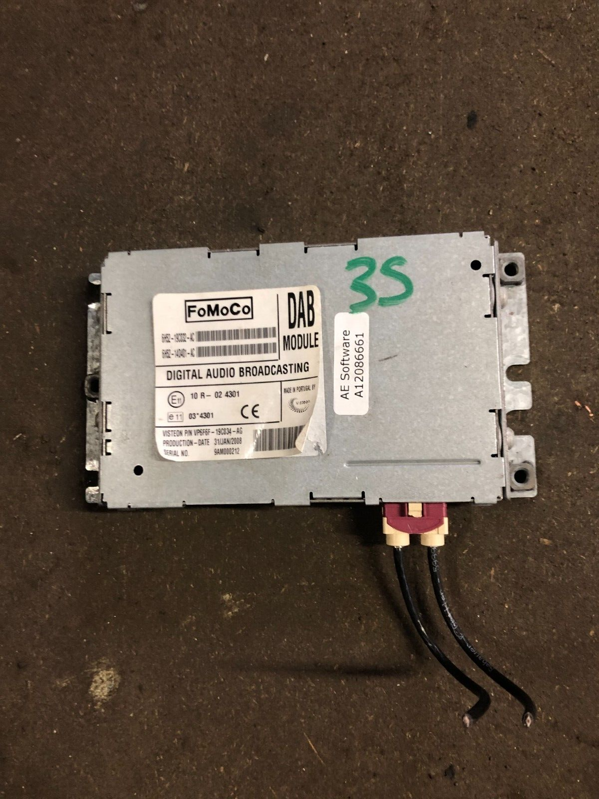 JAGUAR XJ XK XF 2007-09 DIGITAL AUDIO RECEIVER / DAB RADIO MODULE 6H52-19C032