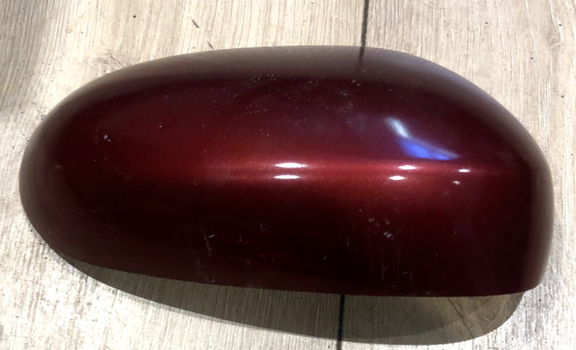 JAGUAR  X TYPE DRIVERS O/S DOOR WING MIRROR COVER DARK RED