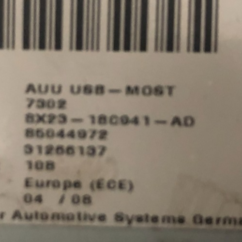 Jaguar XK / XF 2006-2009 USB / IPOD AUDIO CONNECTIVITY MODULE 8X23-18C941-AD