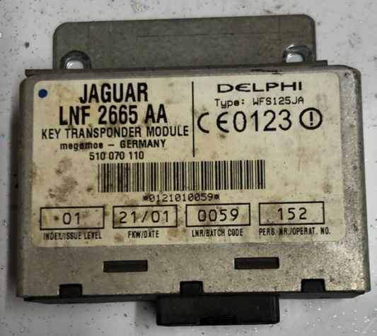 JAGUAR XK8 / XKR 2000-2006  XJ8 / XJR 2000-2002 KEY TRANSPONDER MODULE LNF2665AA