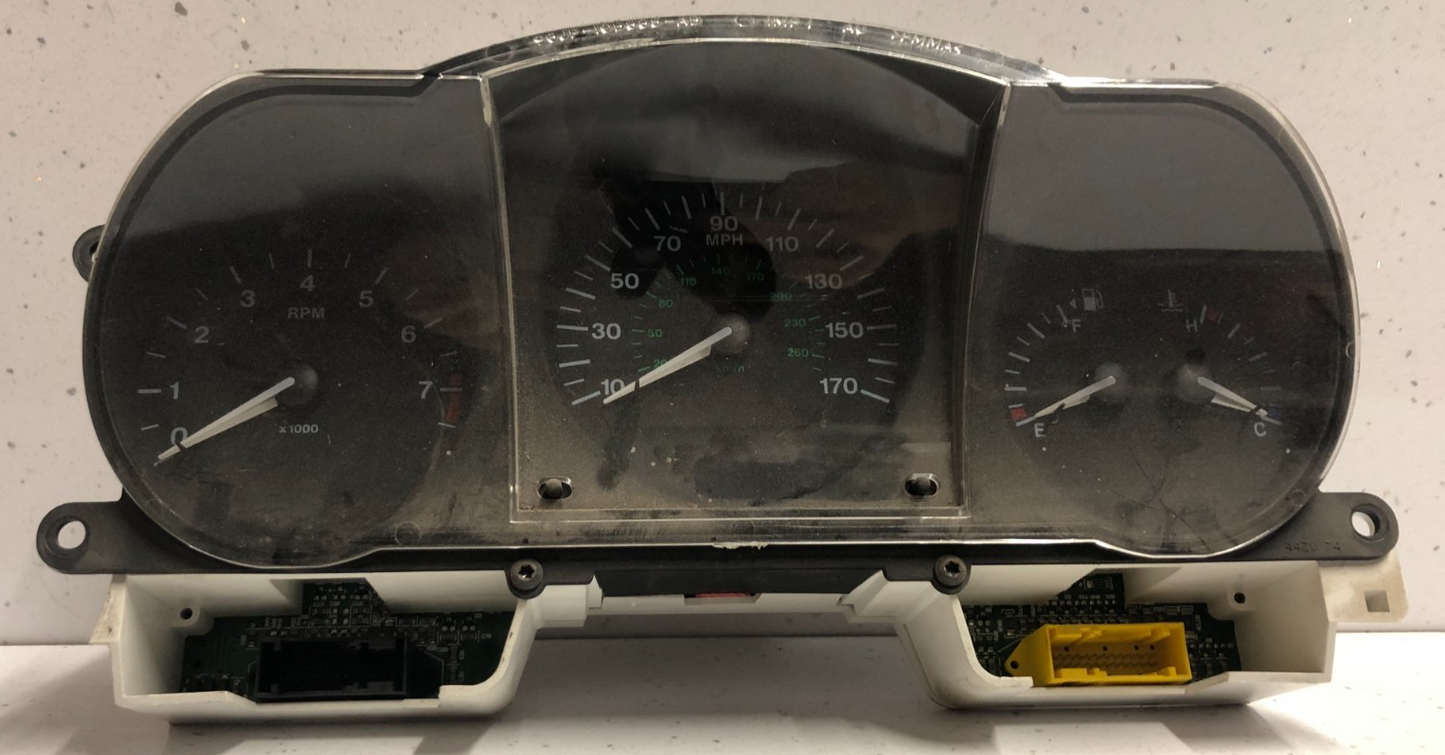JAGUAR XK8 XJ8 2001-2002 DASHBOARD CLOCKS / INSTRUMENT CLUSTER PACK LJE4300AB