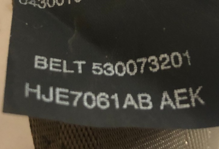 JAGUAR XK8 XKR REAR SEAT BELT HJE7061AB