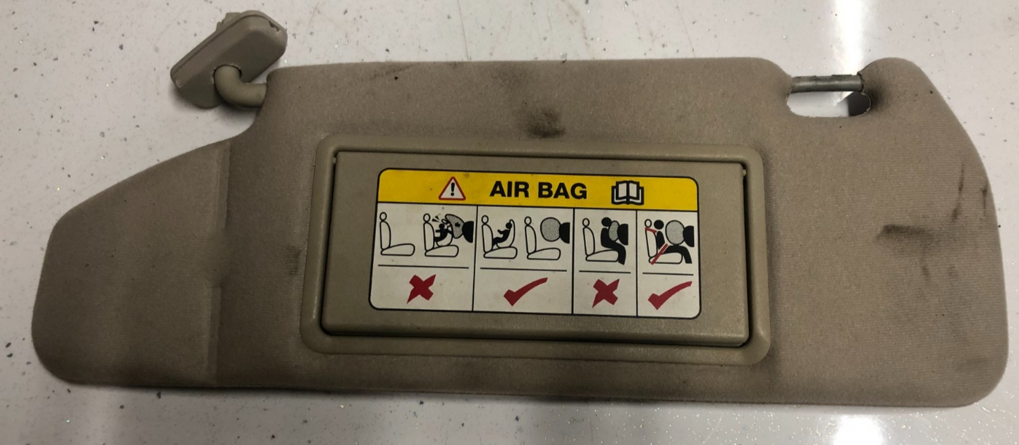 JAGUAR XK8 XKR 1996-2006 LEFT ILLUMINATED SUNVISOR OATMEAL