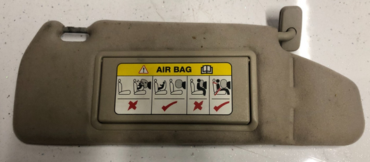 JAGUAR XK8 XKR 1996-2006 RIGHT ILLUMINATED SUNVISOR OATMEAL