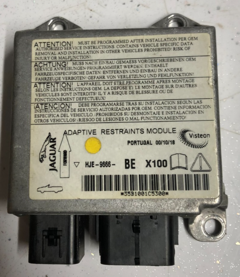 JAGUAR XK8 XKR CONVERTIBLE 2000-2002 ADAPTIVE RESTRAINTS/AIRBAG MODULE HJE9666BE