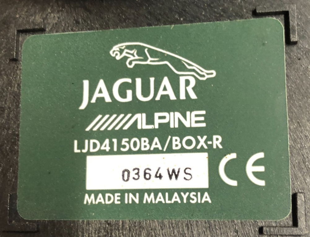JAGUAR XK8 XKR 1996-2004 PREMIUM SOUND SPEAKER REAR RIGHT "ALPINE" LJD4150BA