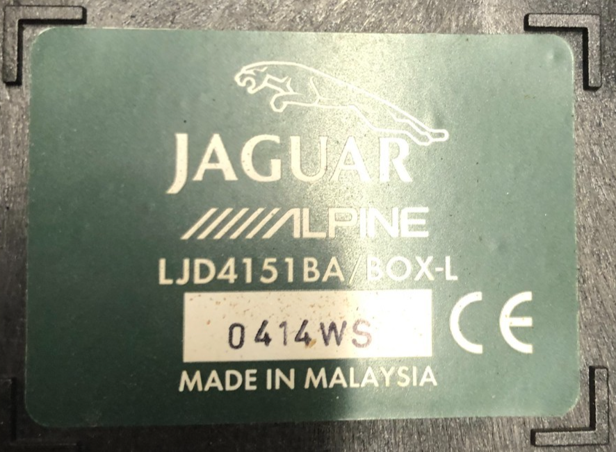JAGUAR XK8 XKR 2000-2004 PREMIUM SOUND SPEAKER REAR LEFT "ALPINE" LJD4151BA