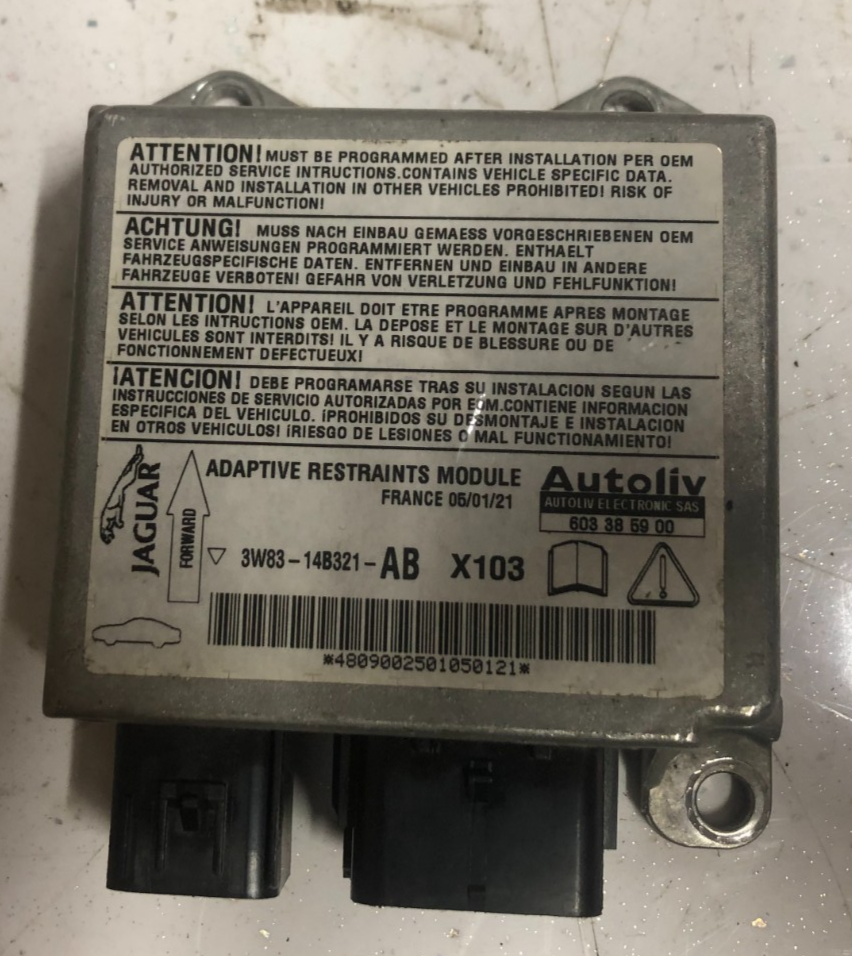 JAGUAR XK8 XKR X100 02-06 ADAPTIVE RESTRAIN MODULE 3W83-14B321-AB