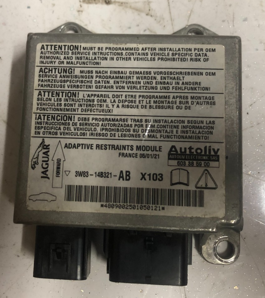 JAGUAR XK8 XKR X100 02-06 ADAPTIVE RESTRAIN MODULE 3W83-14B321-AB