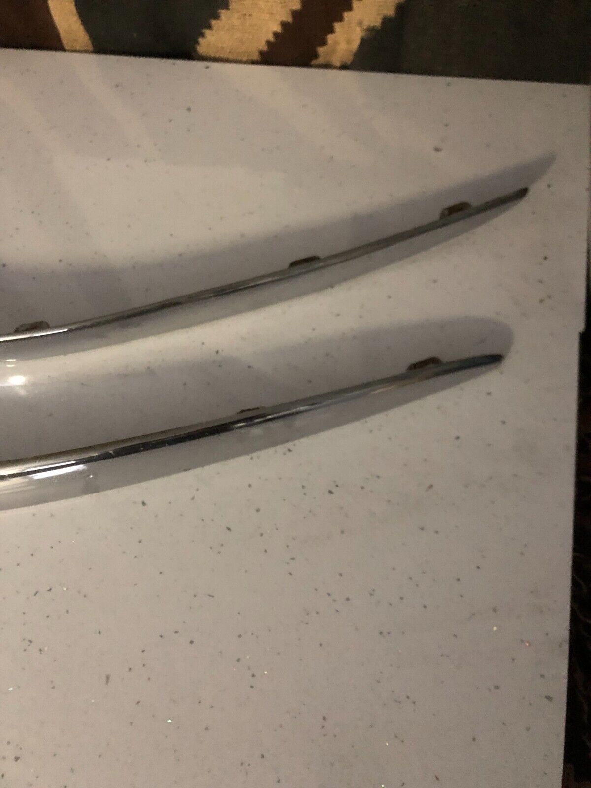 Jaguar X-Type Front Bumper Moulding Trim Chrome Pair 1X43-17B970-BA/17C753-BA