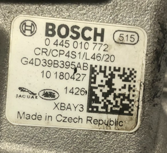 JAGUAR XE 2.0 DIESEL HIGH PRESSURE FUEL PUMP (AJ813367 / G4D3-9B395-A /LR073700)