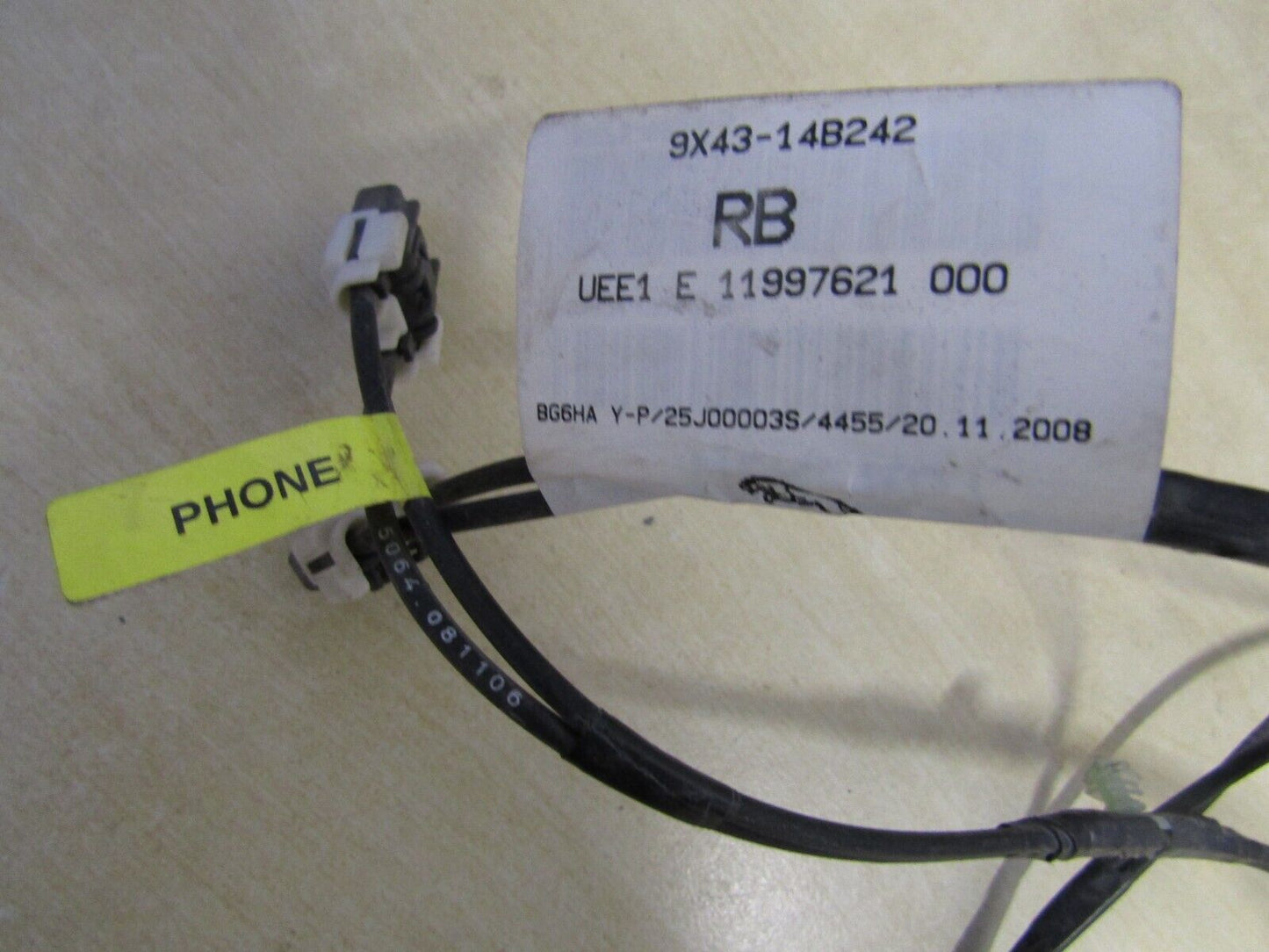 JAGUAR X TYPE BOOT FIBRE OPTIC PHONE LINK LEAD 9X43-14B242-RB