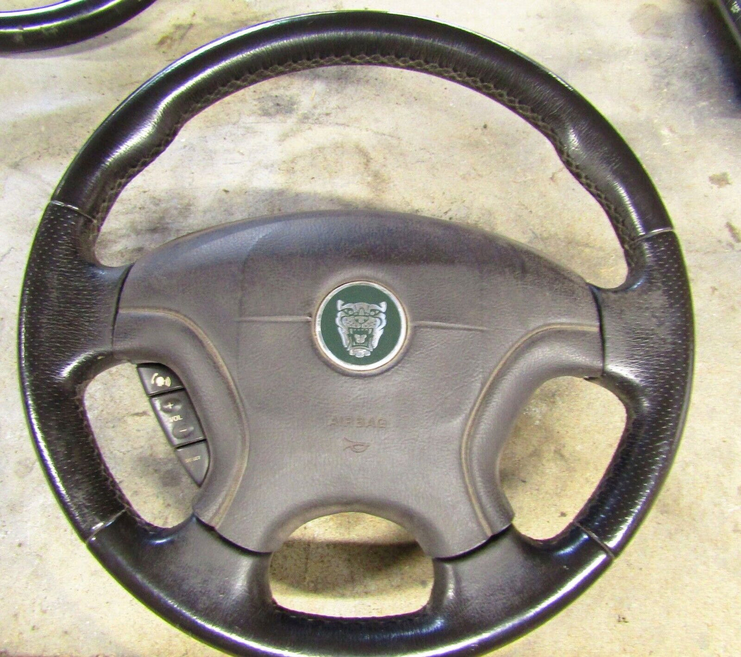 Jaguar X-Type Leather Steering Wheel/Airbag 2003 3X433599 JAO LEG